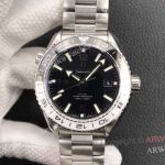 (VS Factory) Omega Seamaster 600m Planet Ocean GMT Watch Stainless Steel Black White Ceramic Bezel
